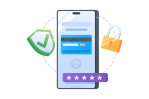 Ilustração de segurança de transação